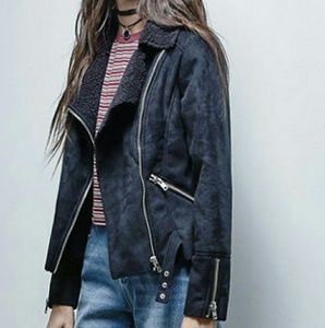 Gypsy Warrior XS/S Faux Suede Sherpa Moto Jacket